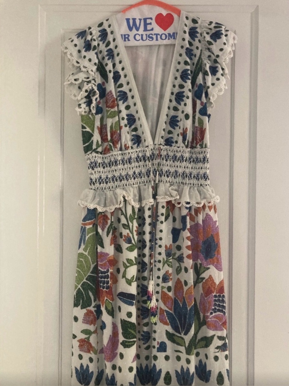 FARM Rio Ocean Tapestry Maxi Dress size Small